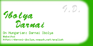 ibolya darnai business card